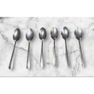 VTG 70s-90s Brand Ware Stainless Steel Spoons (Lot Of 6) Heavy Duty #258 Durable